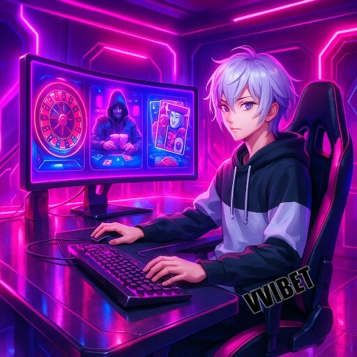 Imagem promocional da VVIBET mostrando a plataforma e suas vantagens